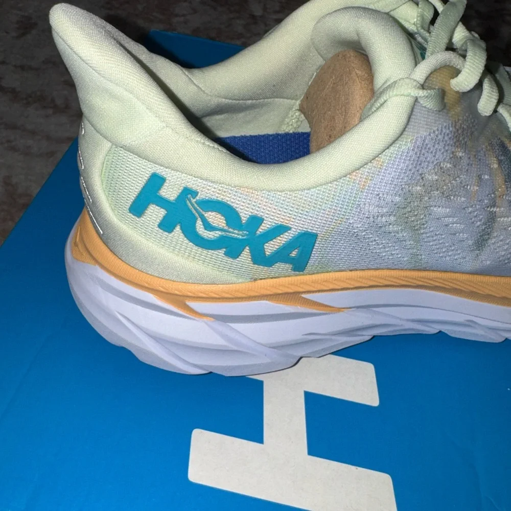 Hoka Blue and Yellow Athletic Shoes - Picture 6 of 10
